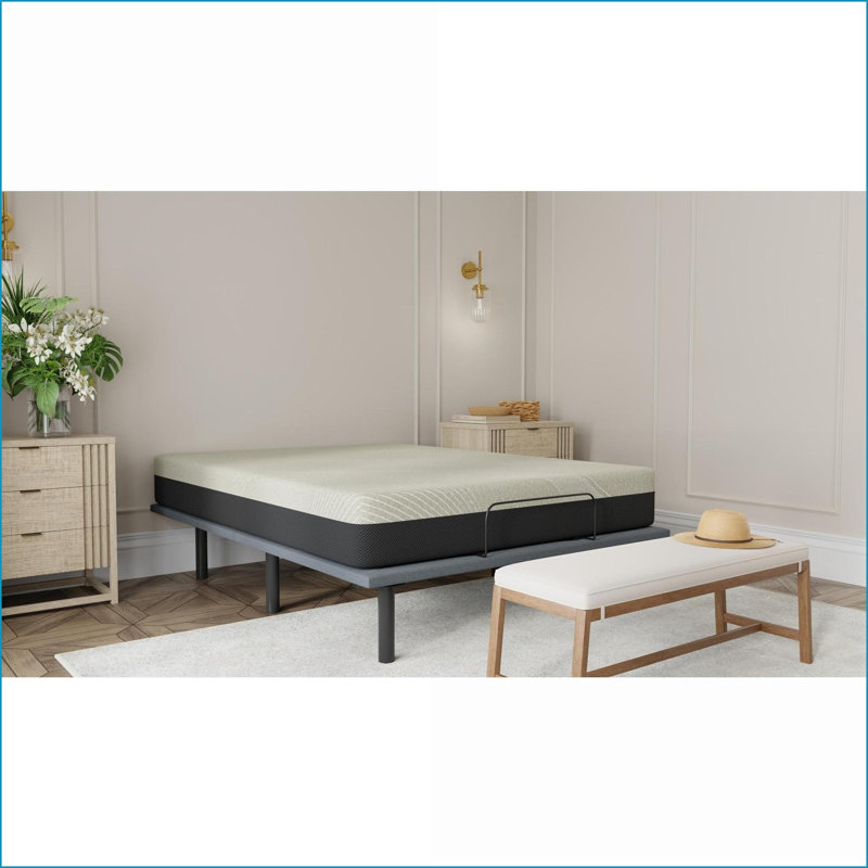 Matelas, grand matelas de refroidissement infusé de gel doux 12 po | Mousse | Gris ardoise, 12", Grand lit