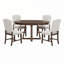 Ensemble de salle à manger 5 pièces avec table ronde, rallonge de 16 po et 4 chaises rembourrées-130147586