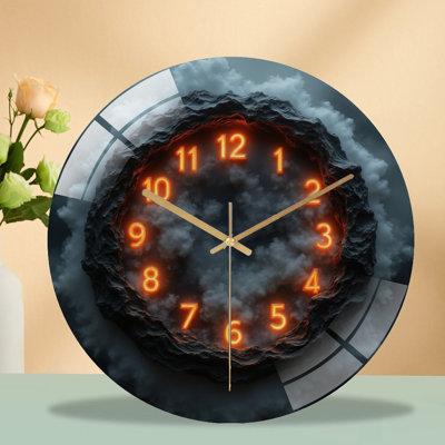 Horloge murale d'art rupestre volcanique 12 po
