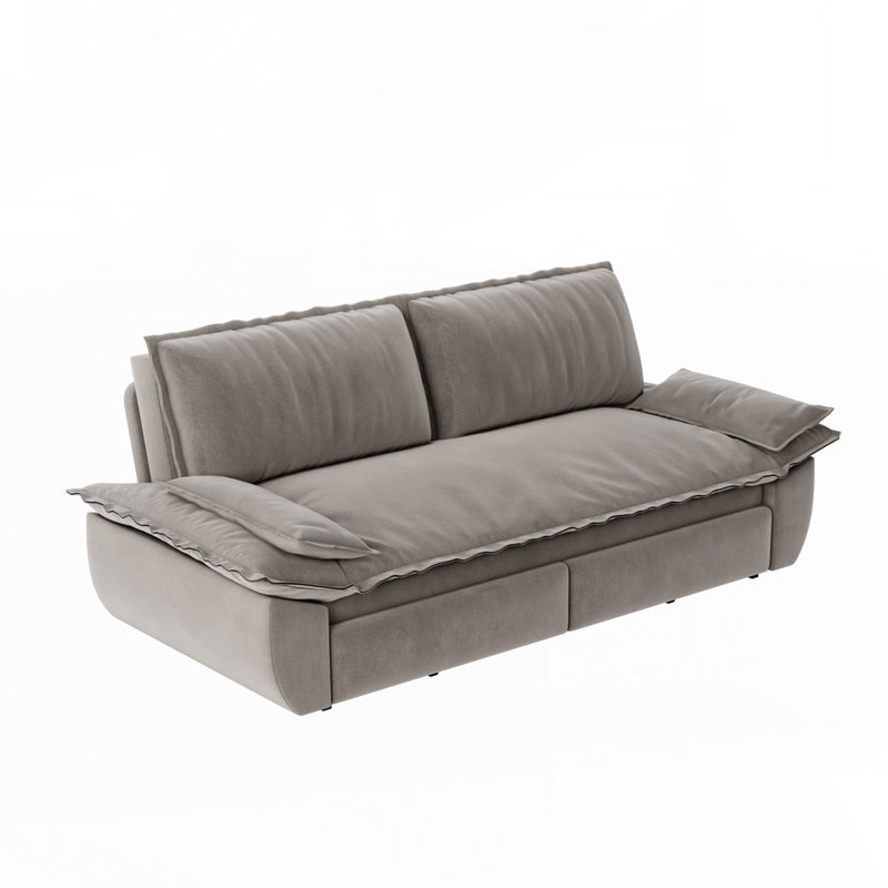 3-in-1 Convertible Sleeper Sofa, Grey