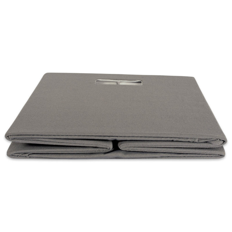 Bac en tissu uni, gris, H 11 po x l 11 po x P 11 po