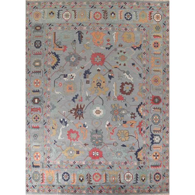 Tapis oriental gris Oushak 12 x 15