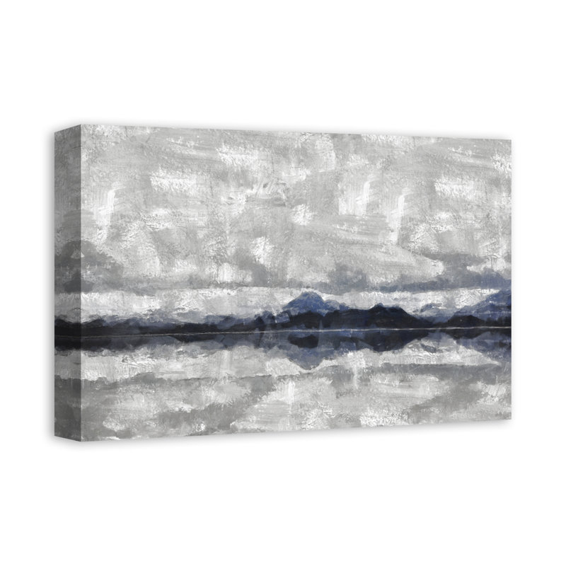 Reproduction d’art sur toile tendue paysage gris bleu