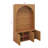 Arched Entryway Hall Tree With Bench And 3 Cabinets, Entryway Coat Rack With 4 Golden Hooks And Top Compartments-1710364339