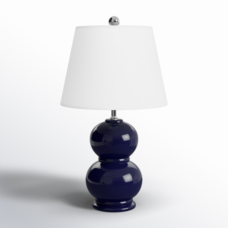 Ceramic Table Lamp, Navy