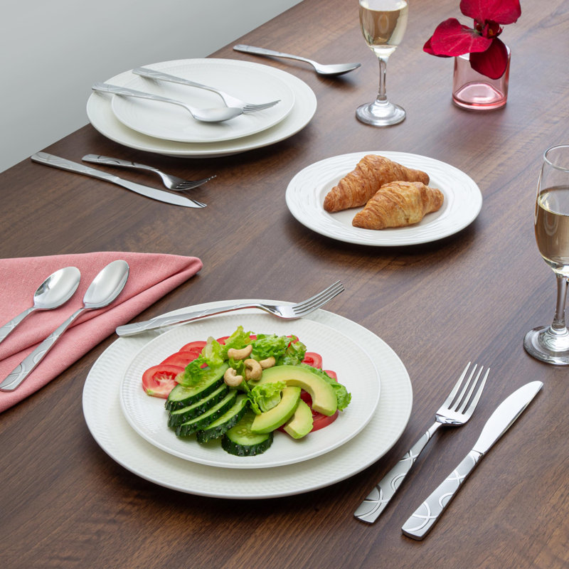 Ivy Bronx 20PCS Stainless Steel Silverware Set, Durable, Stain Resistant, Elegant Modern Design For Any Dining Occasion (Set of 20)