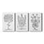 B&W Plant Specule IV - Toile tendue sur mesure avec châssis - 3 pièces-1865640784