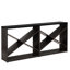 Console 71,72 pouces en forme de X détachable, rectangulaire noire pour vestibule, entrée de rangement, salon, couloir, poids de 83,27 lb