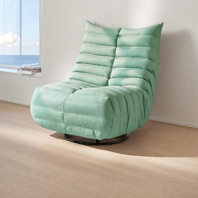 Ergonomic Recliner Adjustable Sit Lie Rotate, Light Green