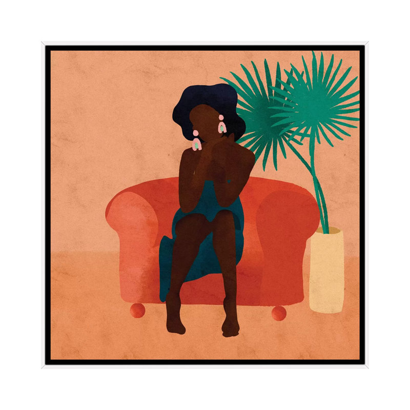 « NAS » par Reyna Noriega-impression, H 18 po x l 18 po x 1,5 po, Toile blanche encadrée, Pas de tapis
