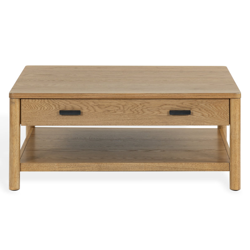 Jaylessa Wood 1 Drawer Coffee Table, Brown Oak