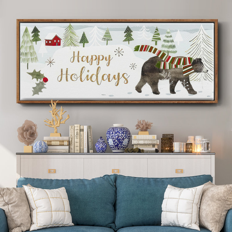 Woodland Christmas Collection D- Framed Canvas