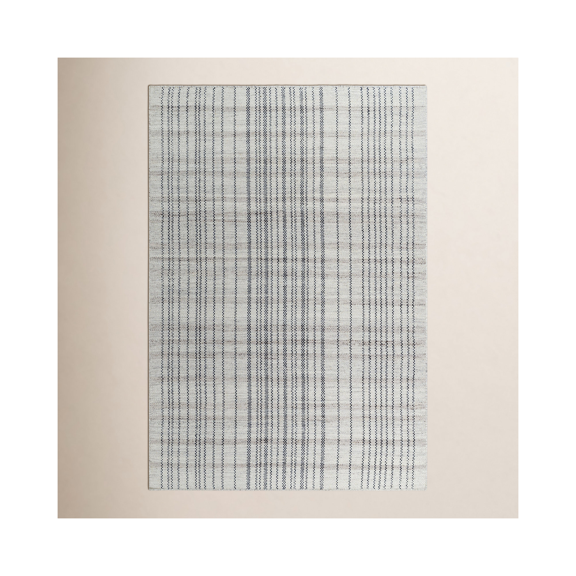 Loxe Wool Beige/Gray Rug, Rectangle 5' x 7'6"