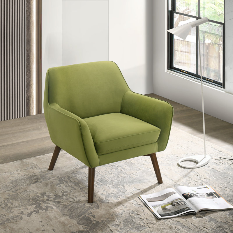 Fauteuil Ahrens, Velours vert pistache