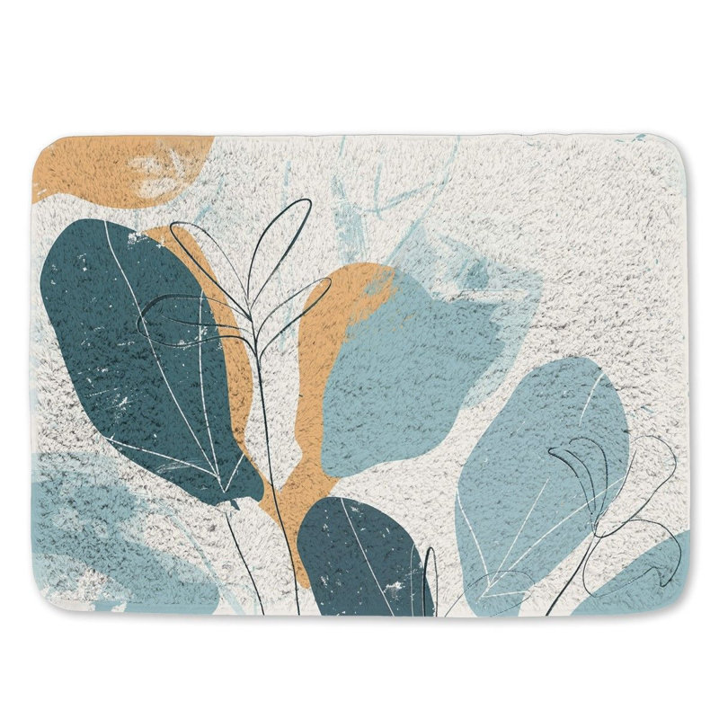 Sudheer Microfiber / Microsuede Bath Mat, 17"W x 24"L