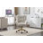 Velvet Fabric 360 Swivel Home Office Chair With Gold Metal Base And Universal Wheels-1294038408