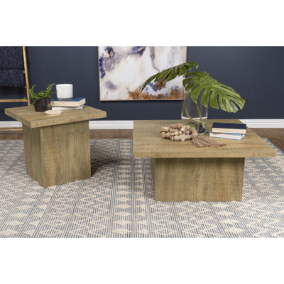 Exeter Mango Square 2-Piece Coffee Table Set