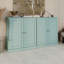 Buffet 100% bois massif 64 po avec portes solides, 4 tiroirs et tablettes réglables-296575452
