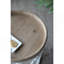 Grande table d'appoint 23 po blanche vieillie