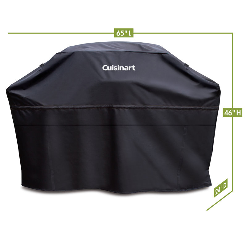 Cuisinart Heavy Duty Rectangular Grill Cover, 46"H x 65"W x 24"D, Black