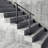 VEVOR Outdoor Hand Rails For Steps, 3Ft 3 Steps Carbon Steel Railing