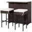 Ensemble de 3 tables de bar en rotin avec 2 tabourets coussinés turquoise-59049361-111465957