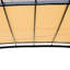 Pavillon de jardin d'extérieur 12 x 9 pi avec structure en rouille - Auvent rétractable, beige