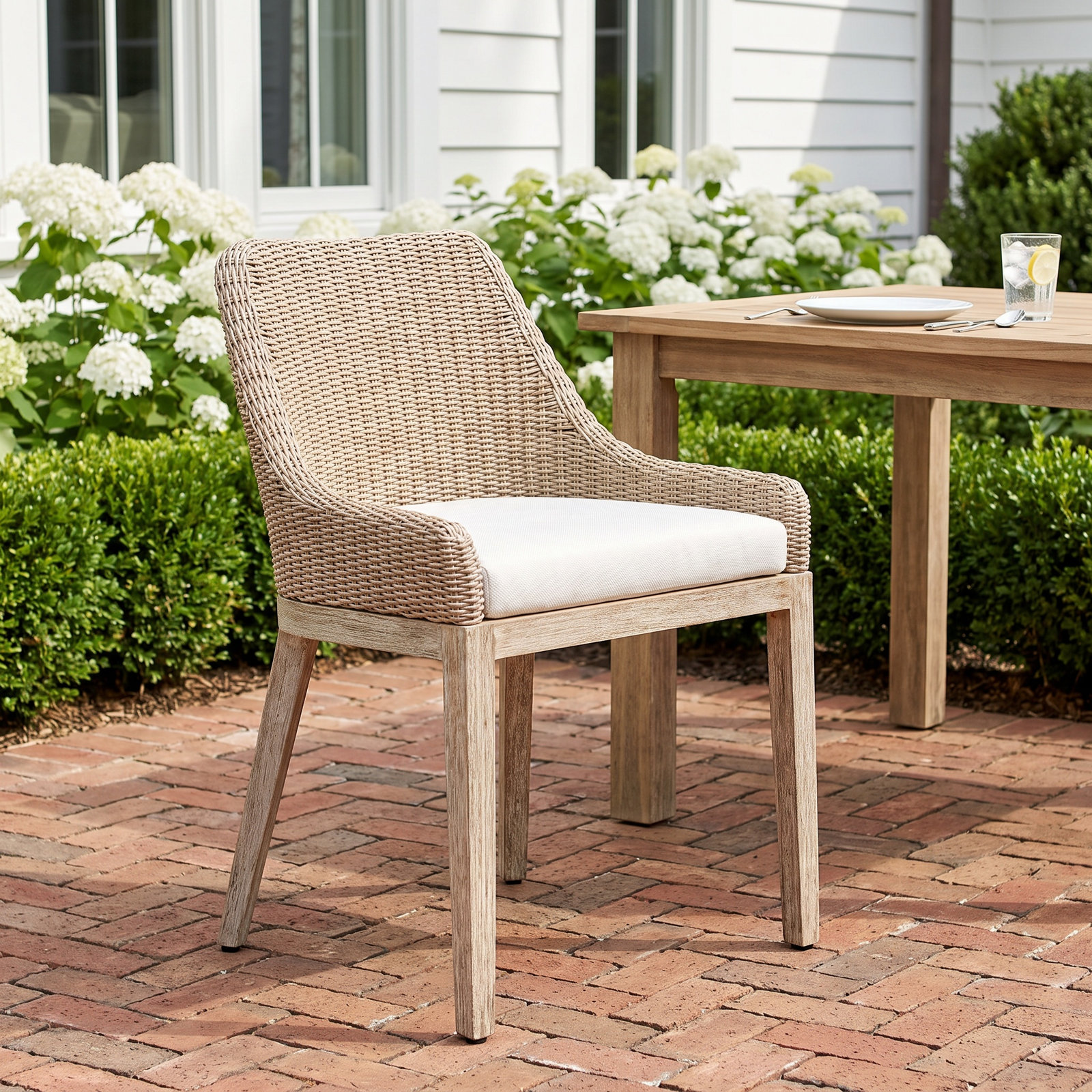 Mahogany Patio Side Chair
