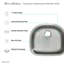 Toulouse Stainless Steel 23" x 21" Undermount Kitchen Sink