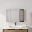 Armoire de salle de bain avec miroir 39,4 po avec rangement combiné, armoire à pharmacie murale avec porte à fermeture en douceur, tablettes réglables en verre