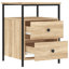 Dura 44cm W Iron Bedside Table-109785345