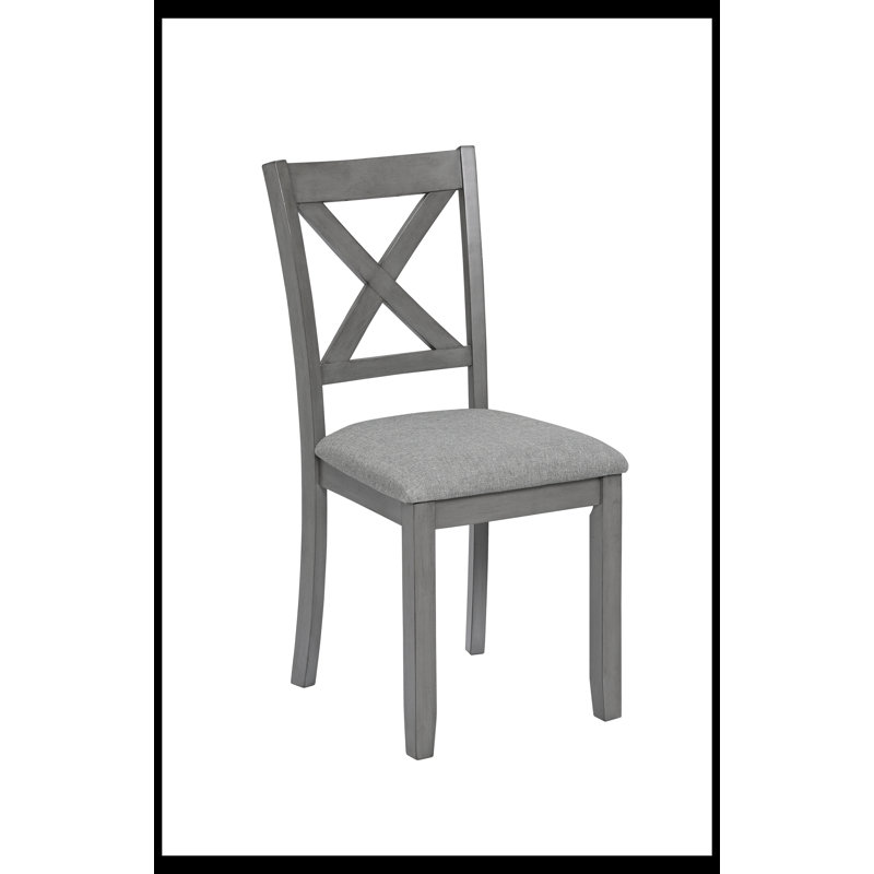 Ensemble de salle à manger rectangulaire de L 58,5 po x l 34,5 po Nisbett, Gris