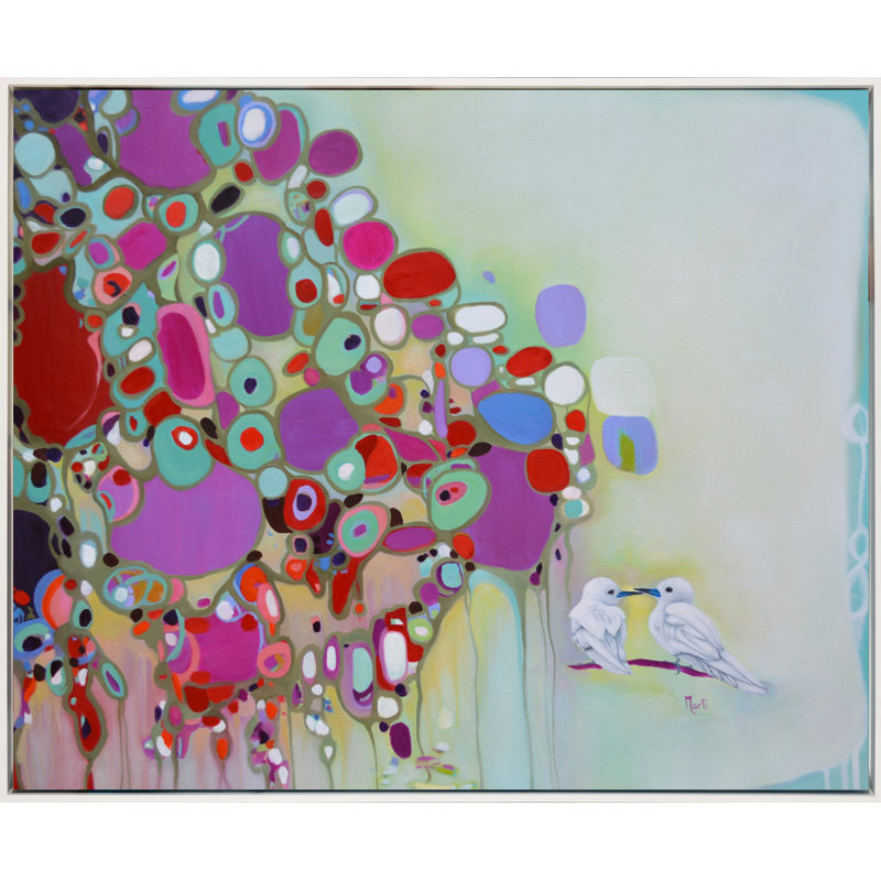 «Always & Forever» par Marti Leroux - peinture sur toile à cadre flottant, H 32 po x l 38 po, Toile avec cadre flottant