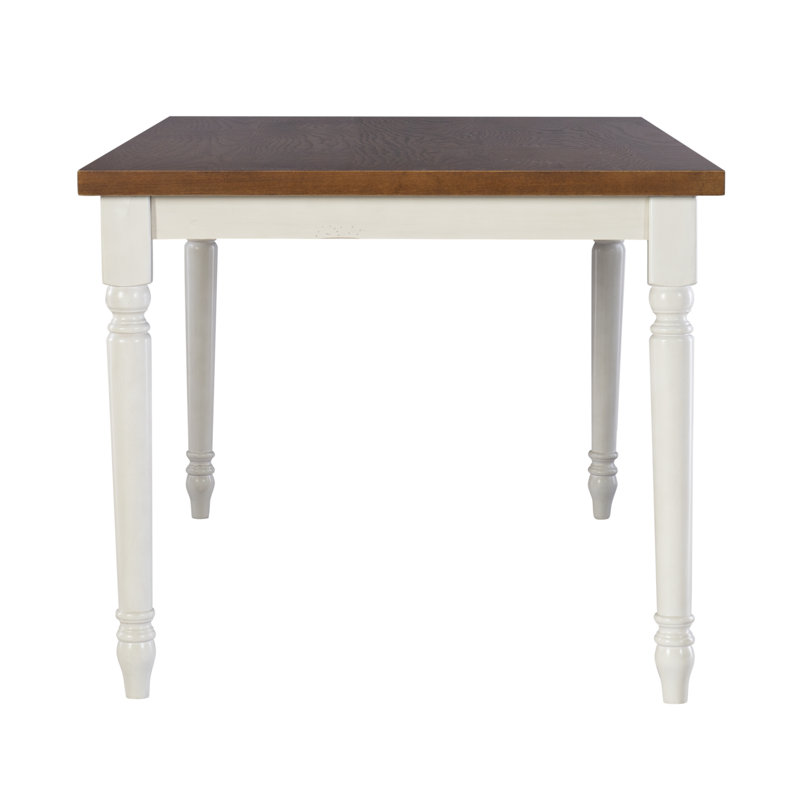 Honey Brown & Vanilla White Oak Dining Table for 4-6