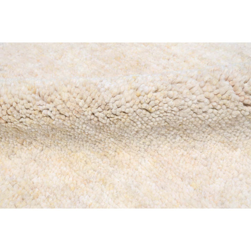 Hand Knotted Wool Area Rug in Ivory, Rectangle 12' x 18'