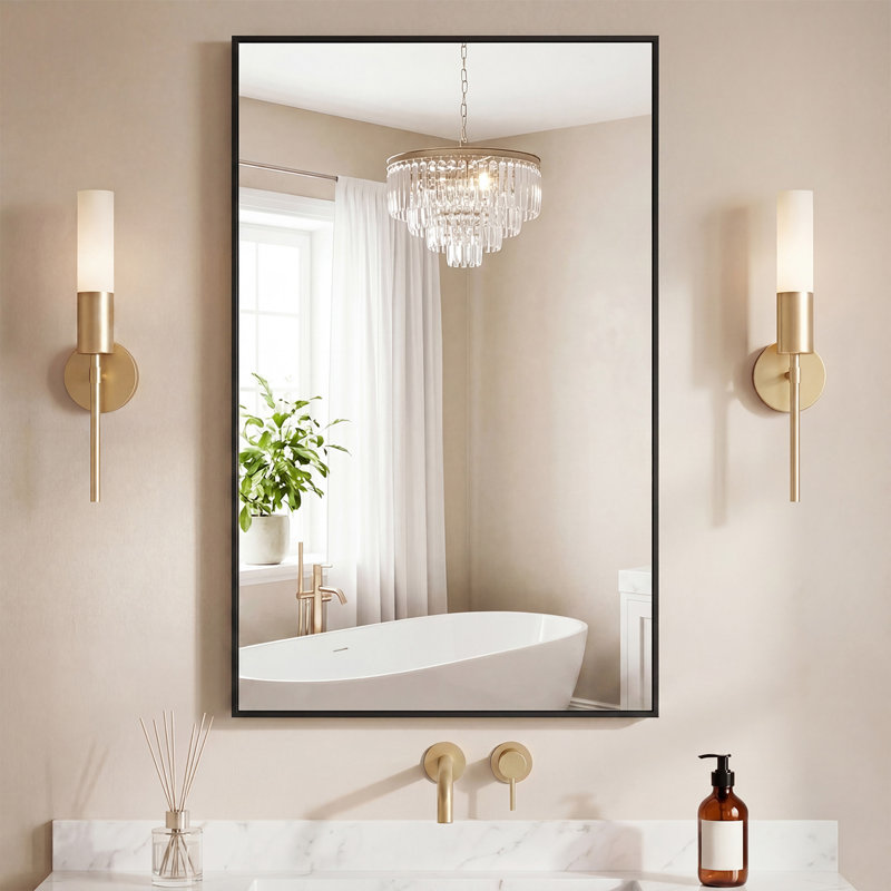 Miroir de salle de bain, Noir
