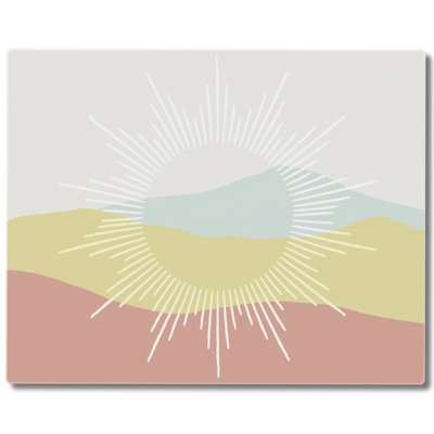Mohave Sun Rays 3mm Tempered Glass Cutting Board 10" x 8"