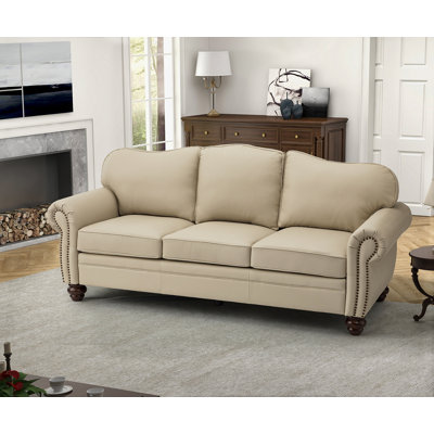 Damore 81'' Wide Genuine Leather Sofa