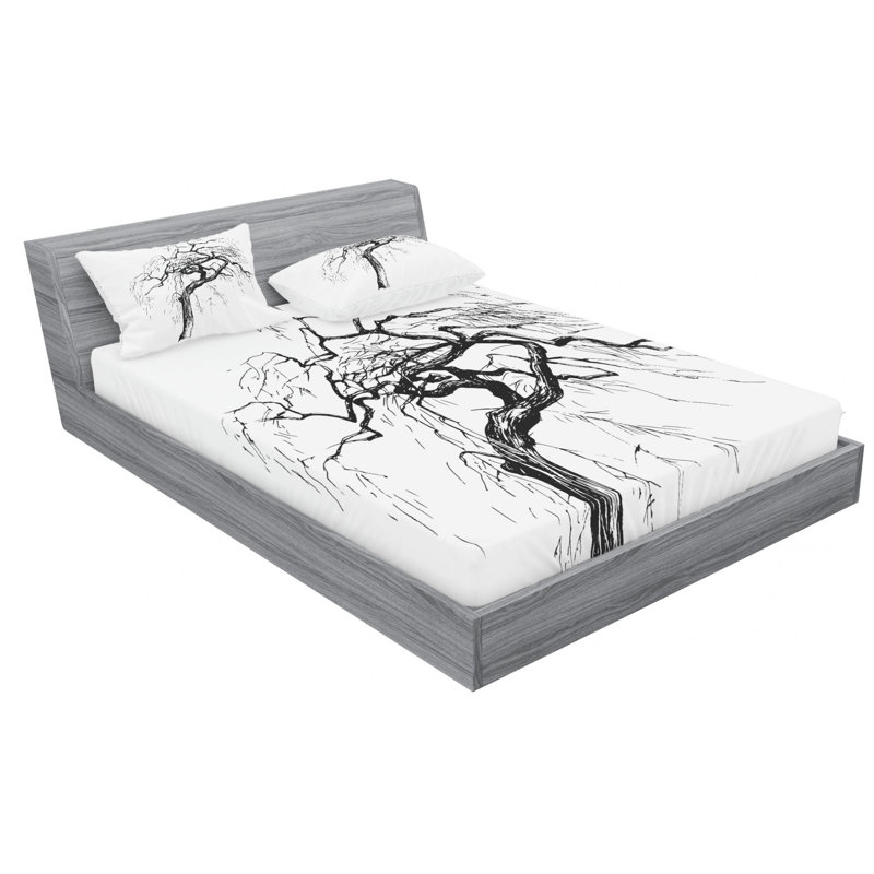 Microfiber Sheet Set, Queen Sheet Set with Fitted Sheet