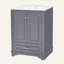 24'' Bathroom Vanity With Ceramic Sink Combo, Modern Freestanding Storage Cabinet  With Silver Handles,  Soft Closing Doors