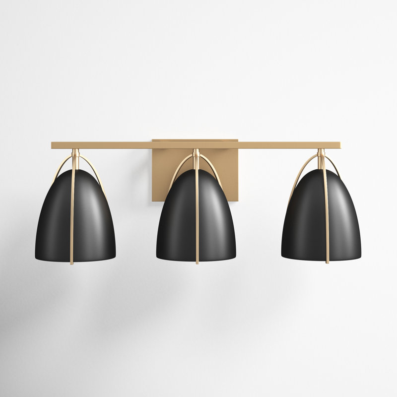 Noel 3 - Light Dimmable Vanity Light, Satin Brass, No