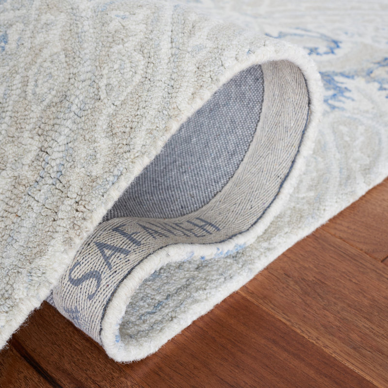 Hitz Hand Tufted Wool And Cotton With Latex Ikat Rug, Rectangle 10' x 14'