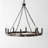 8 - Light Dimmable Wagon Wheel Chandelier