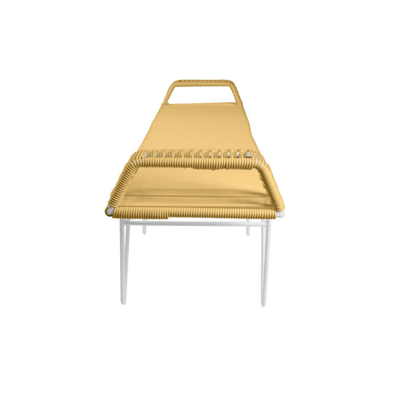 Banc d'intérieur / extérieur fait à la main Pelerin, Caramel, Blanc