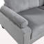 Fauteuil d'angle en velours côtelé gris