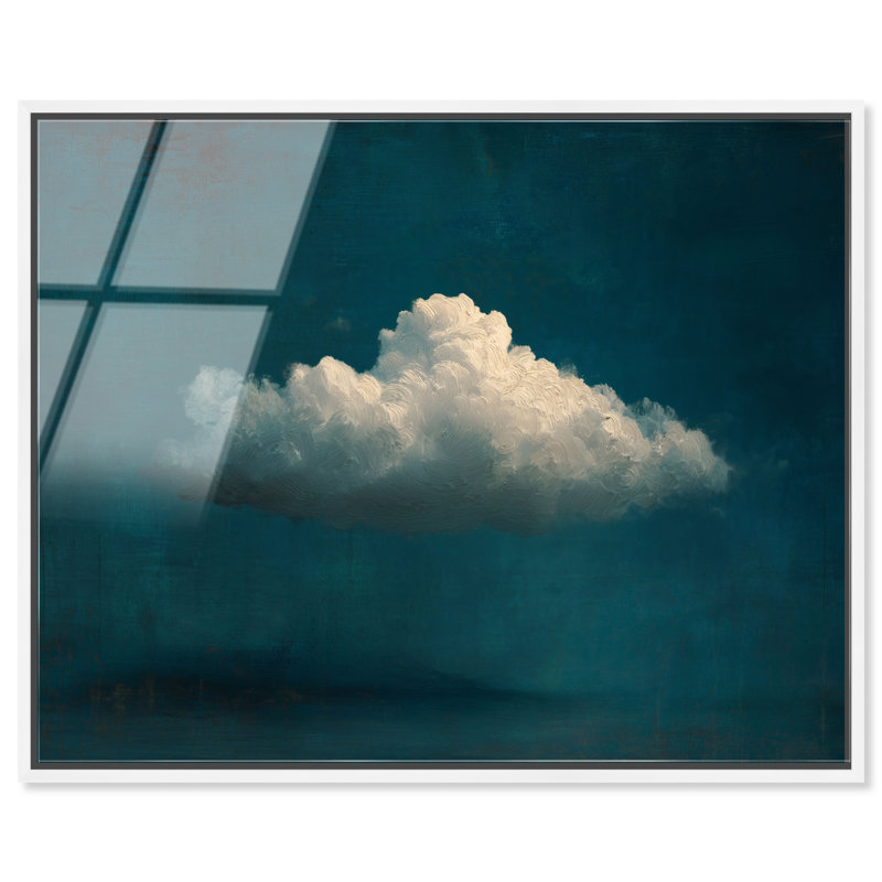 «Azure Float I», reproduction d'art encadrée par Art Remedy, cadre blanc, 30 x 24, 31"H x 25"W, White Frame