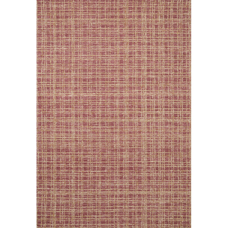 Polly Checkered Berry/Natural Area Rug