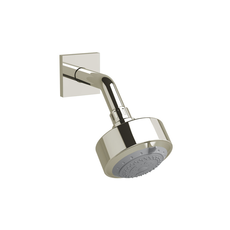 Pomme de douche à 3 fonctions avec accoudoirs 4 po, Nickel poli
