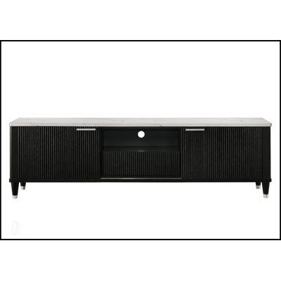 Meuble télé moderne avec portes coulissantes en faux marbre