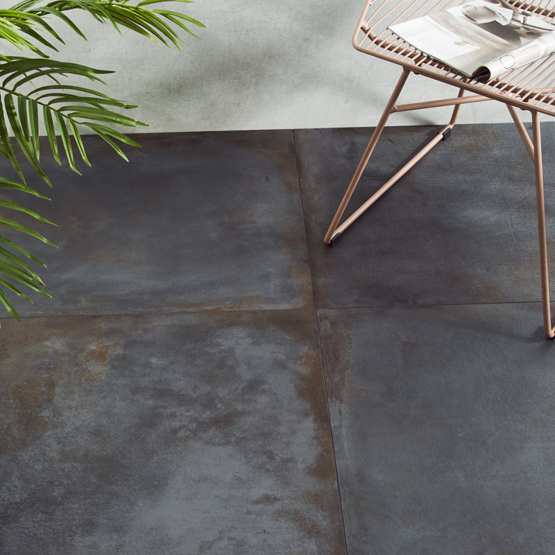 Angela Harris Fremont 23.62 in. x 47.24 in. Matte Porcelain Floor and Wall Tile, Noir